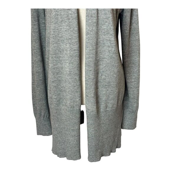 Repeat Easy Knit Sweater Women Small Gray Knit Open Front Long Line Cardigan - Picture 6 of 11